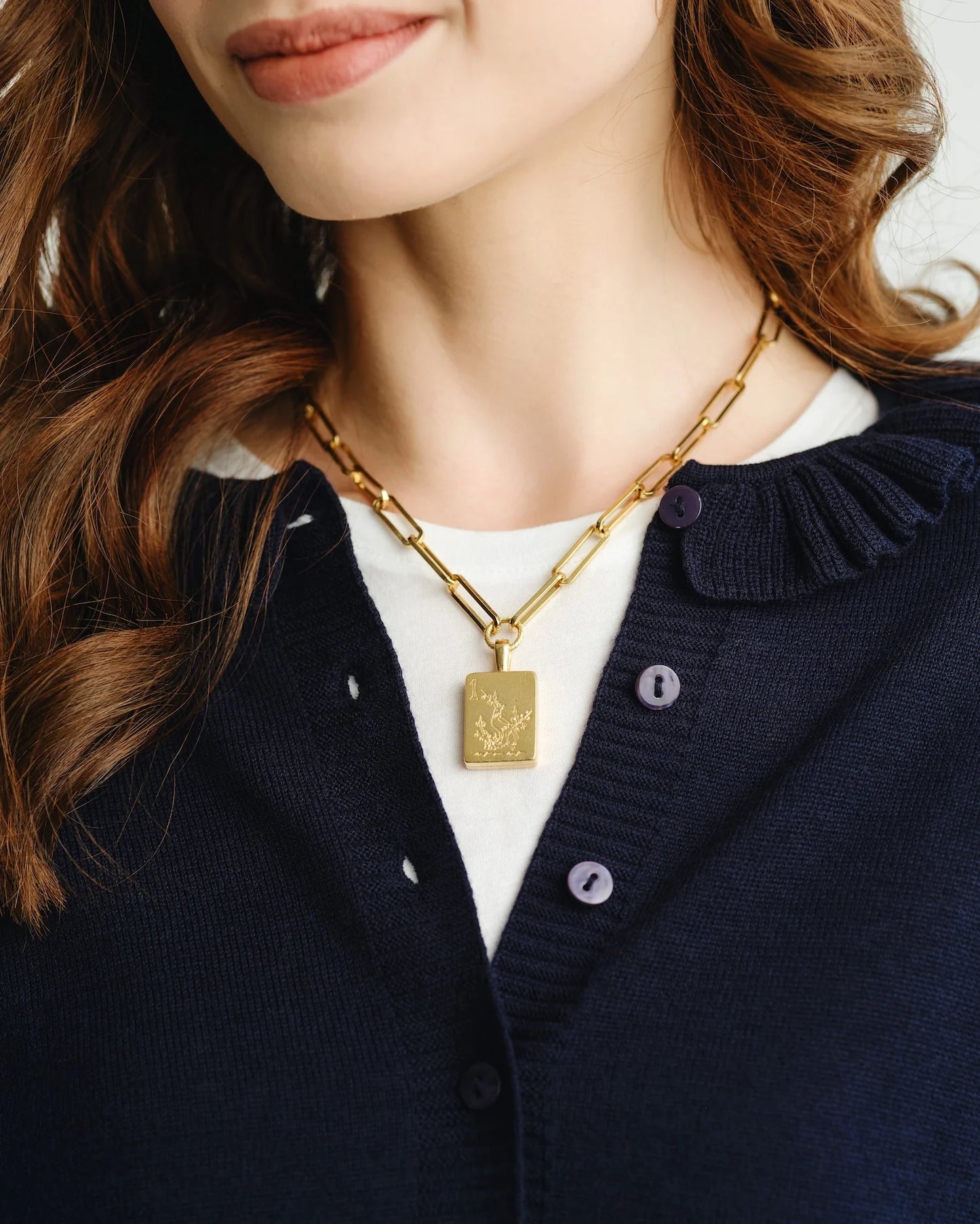 Susan Shaw - Necklace - Bird Bam Mahjong Large Paperclip - Findlay Rowe Designs