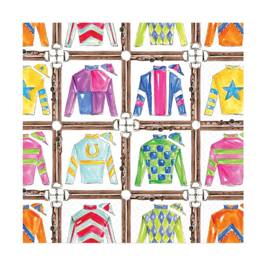 Cocktail Napkin - Derby Silks - Findlay Rowe Designs