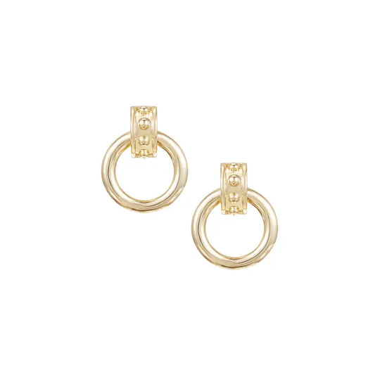 Natalie Wood - Earring - Enchanted Doorknocker Earrings - Gold - Findlay Rowe Designs