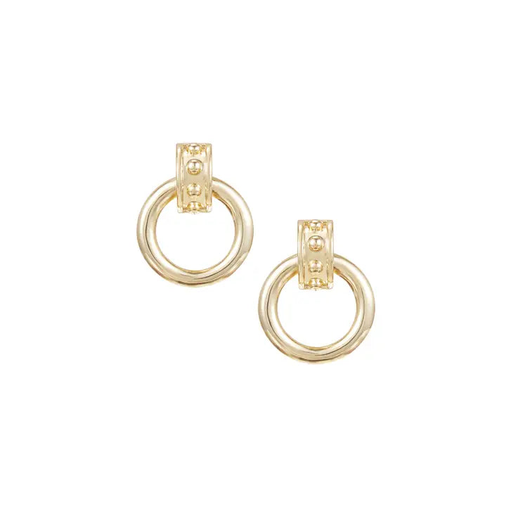 Natalie Wood - Earring - Enchanted Doorknocker Earrings - Gold - Findlay Rowe Designs