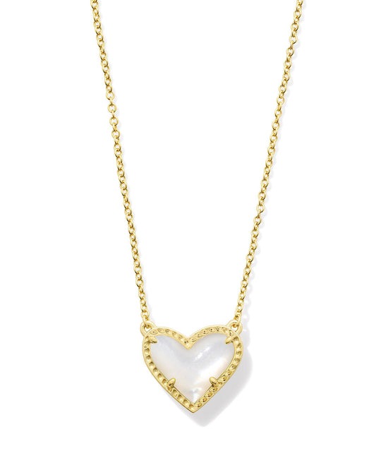 Kendra Scott - Necklace - Ari Heart Gold Pendant - Ivory Mother-of-Pearl - Findlay Rowe Designs