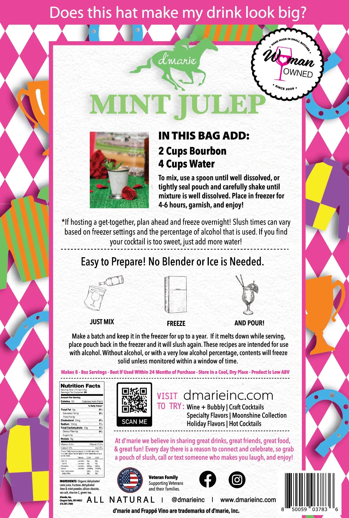 D'Marie - Frozen Cocktail Mix - Mint Julep - Findlay Rowe Designs
