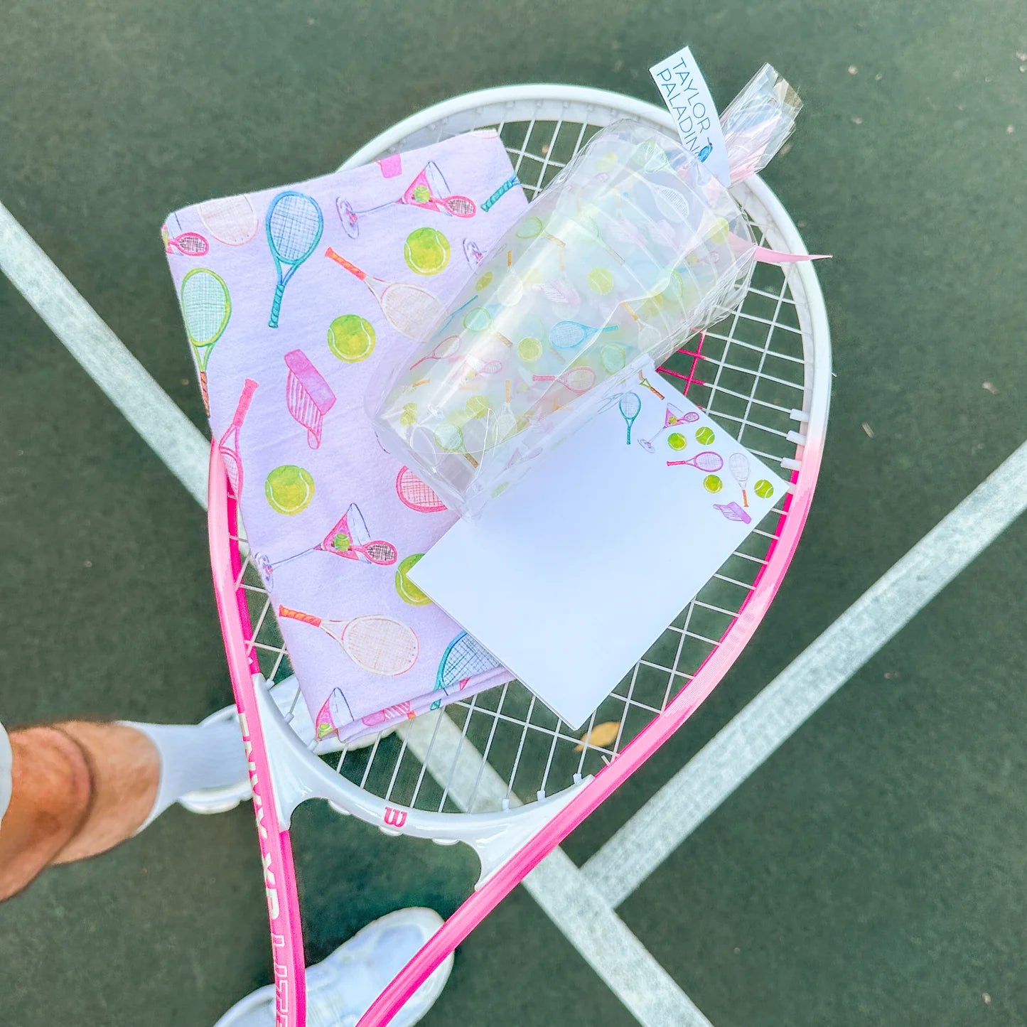Taylor Paladino - Tea Towel - Tennis Pattern - Findlay Rowe Designs