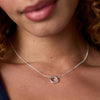 Julie Vos - Necklace - Wave Circle Delicate - Silver