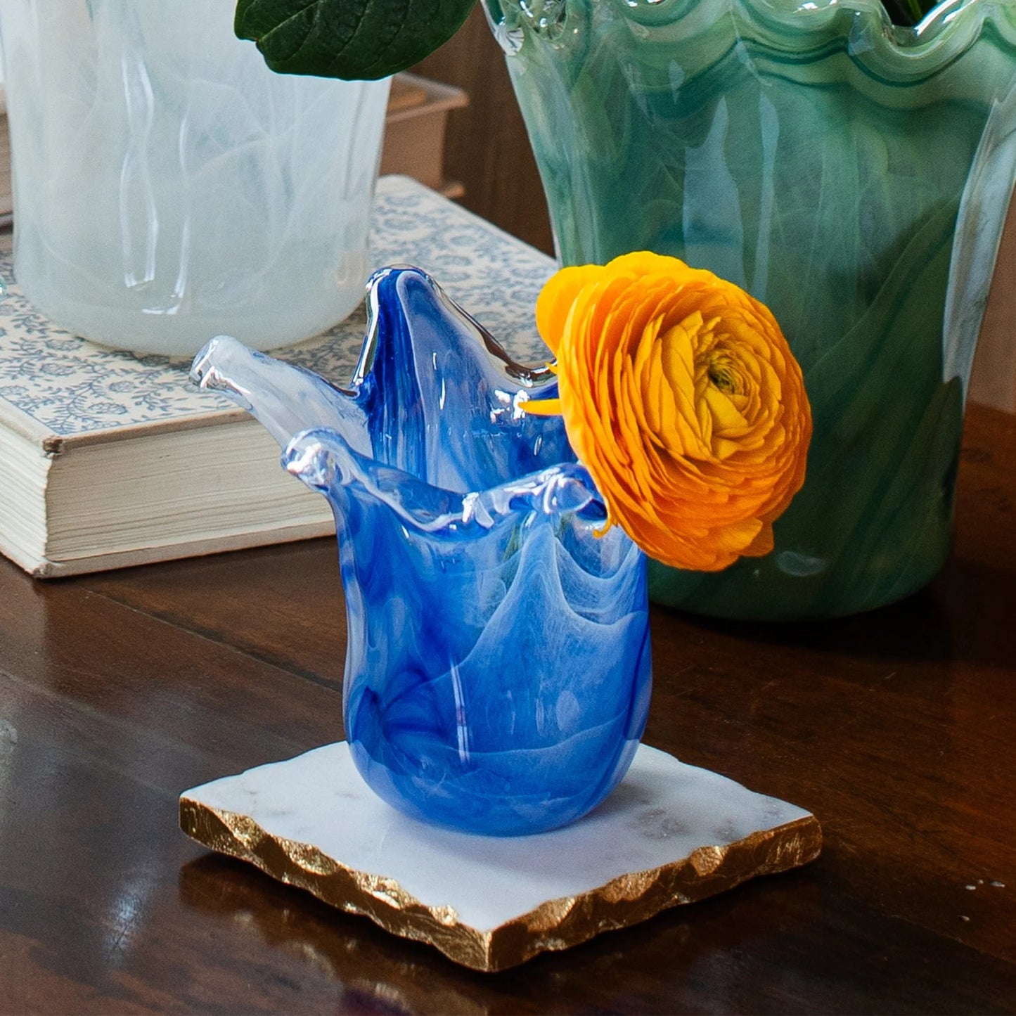 Vietri - Onda Glass Petite Vase - Cobalt - Findlay Rowe Designs