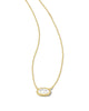 Kendra Scott - Necklace - Ellie Gold Stud - Grayson Gold Pendant - Ivory Mother of Pearl - Findlay Rowe Designs