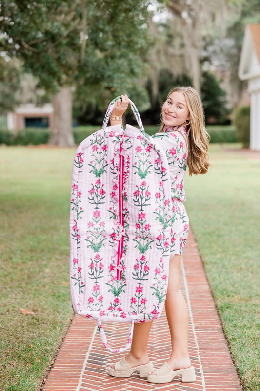 Heart of Grace - Quilted Garment Bag - Rose d'Iris - Findlay Rowe Designs