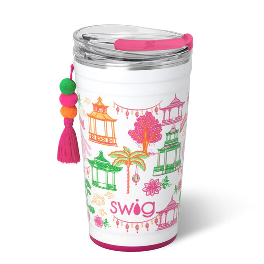 Swig - 24oz Party Cup - Pagoda Paradise - Findlay Rowe Designs