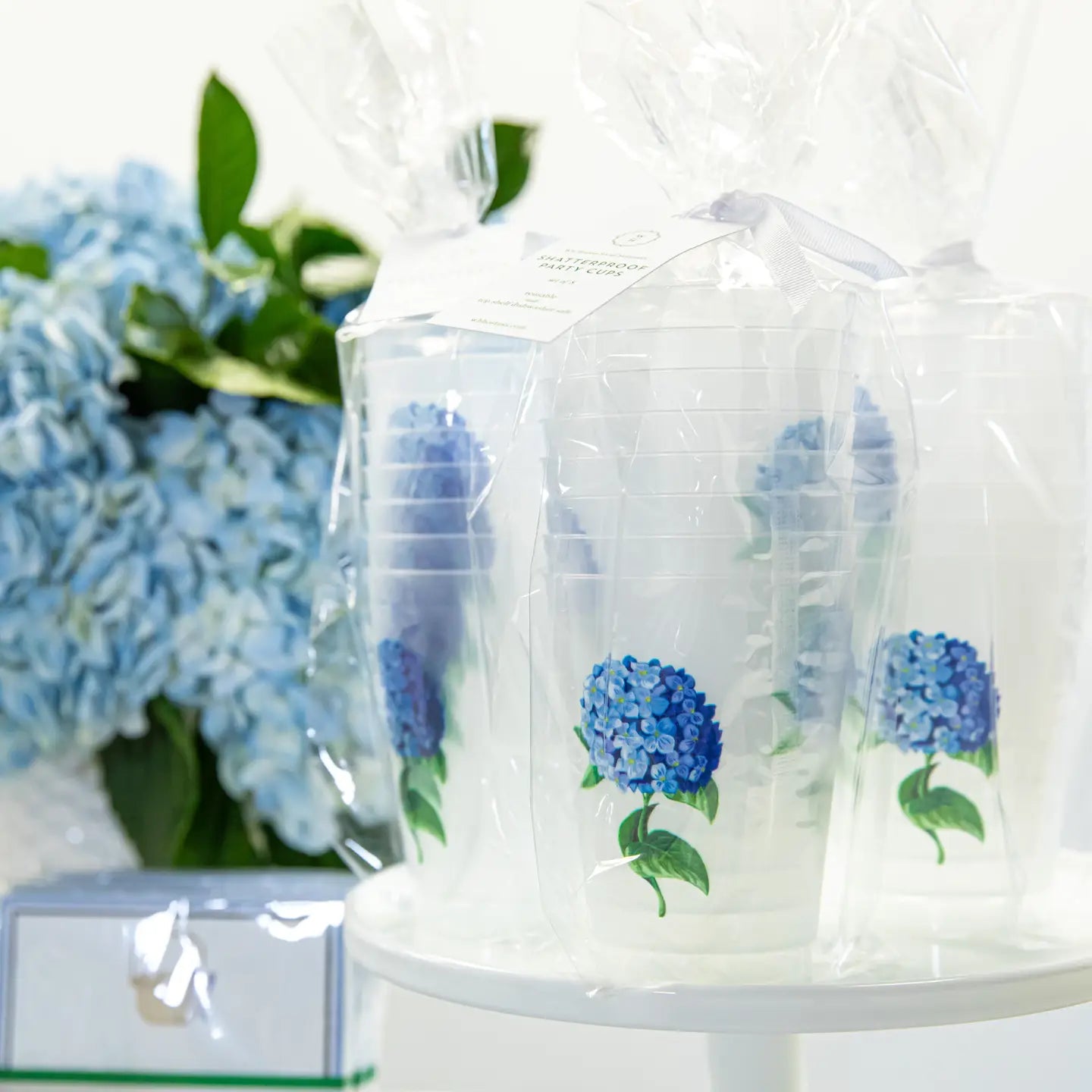 Frosted Party Cups - Blue Hydrangea - Findlay Rowe Designs