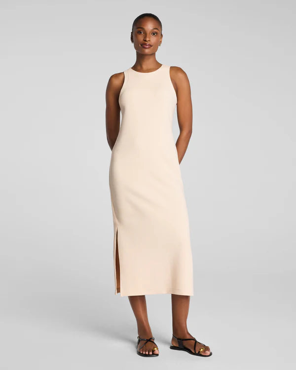 spanx dresses French Rib Maxi Tank Dress - Toasted Coconut Color:ROCOCO FLOWERS BRIGHT BLUE midi black cocktail dresses MasterSku:KA6BG6N1 skimming silhouette that hits