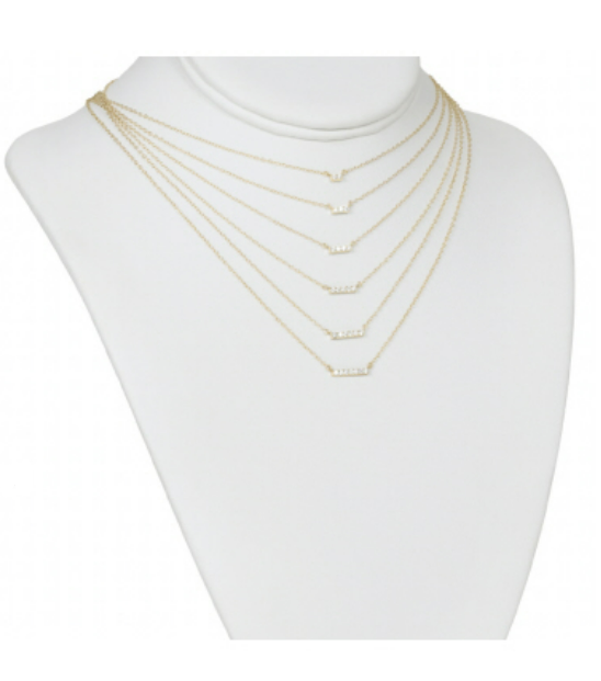 Enewton - 14kt gold and diamond Significance Bar Necklace - Seven - Findlay Rowe Designs