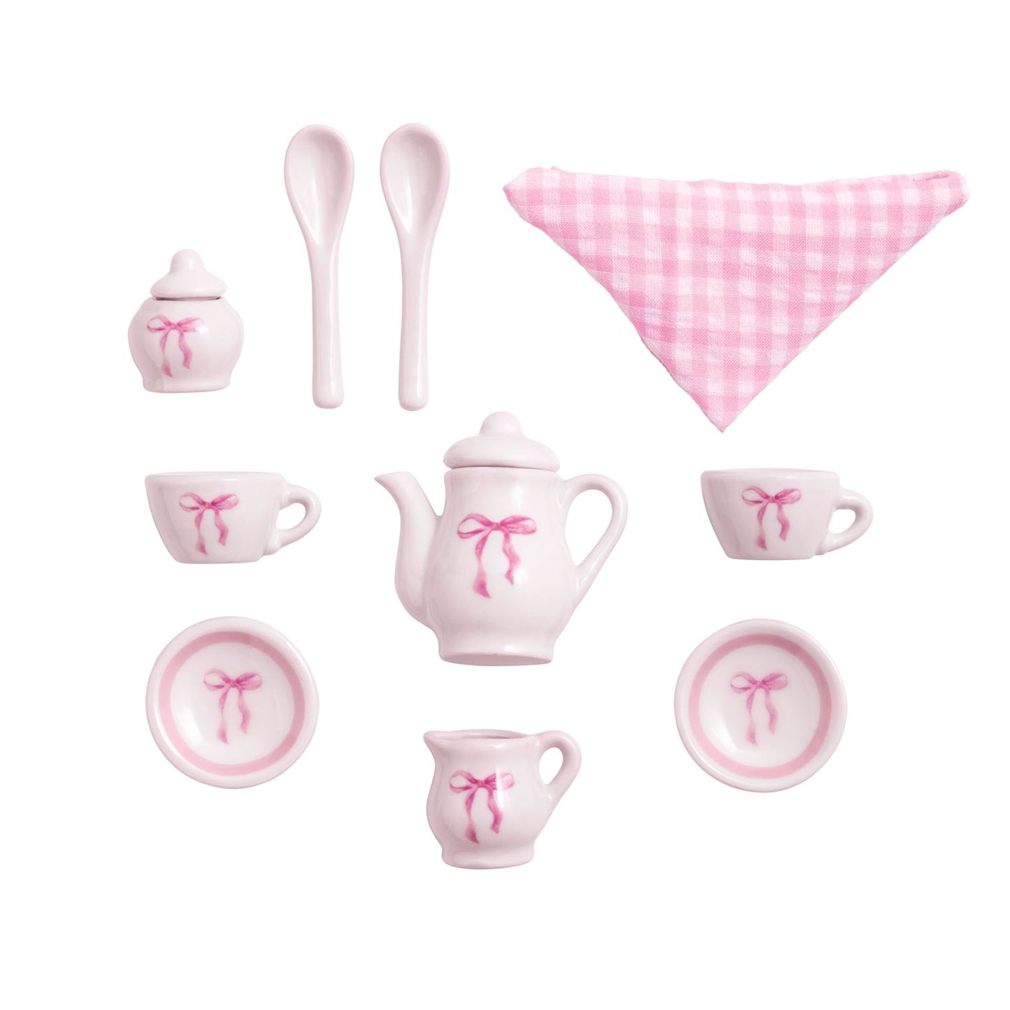 Mud Pie - Mini Tea Set - Pink Bow - Findlay Rowe Designs