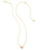 Kendra Scott- FRAMED ARI HEART SHORT PENDANT NECKLACE GOLD,  PINK DRUSY - Findlay Rowe Designs