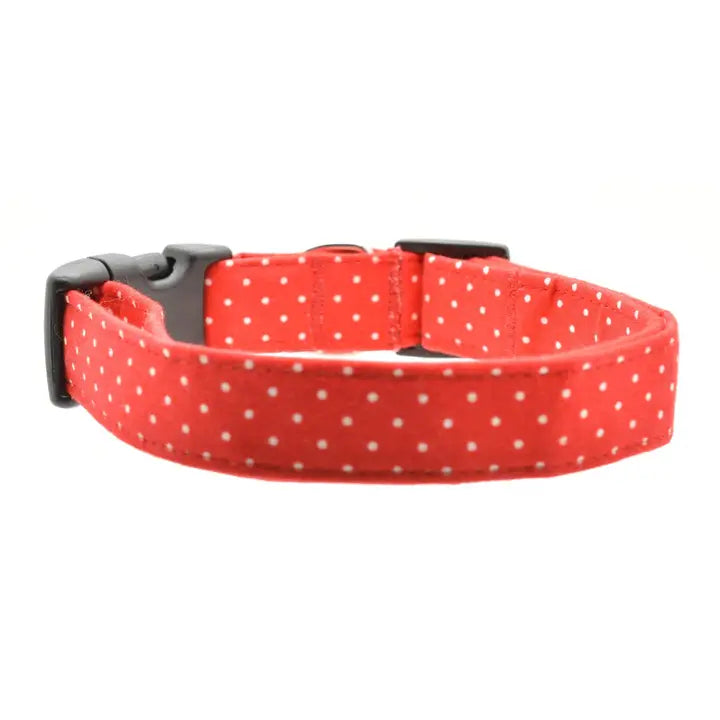 Dog Collar - Red Pin Dot - Findlay Rowe Designs
