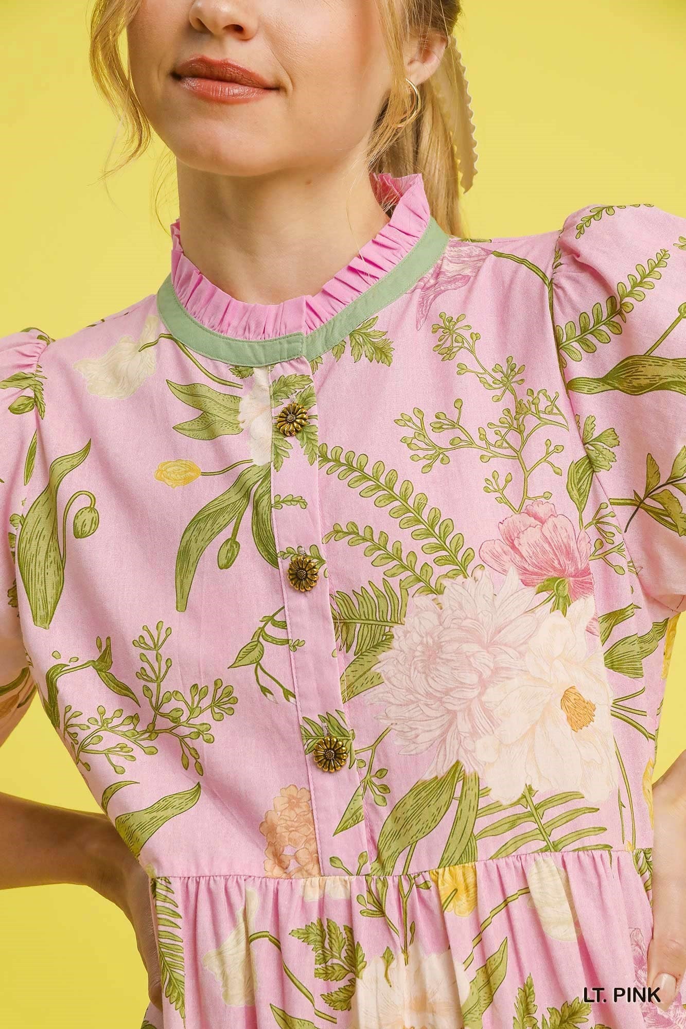 Umgee - Dress - Midi Floral Tiered - Pink - Findlay Rowe Designs