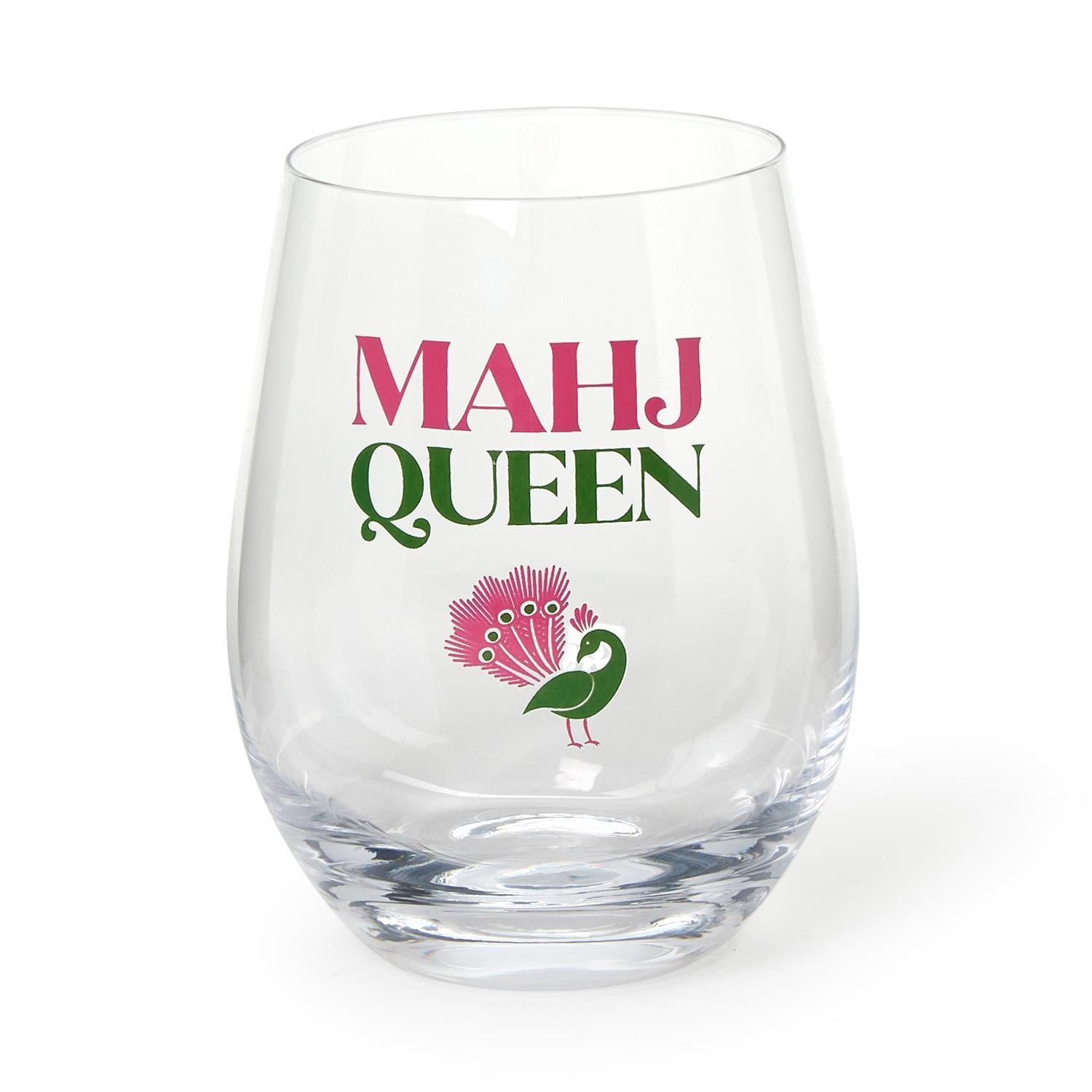 Stemless Wine Glass - Mahj Queen - Findlay Rowe Designs