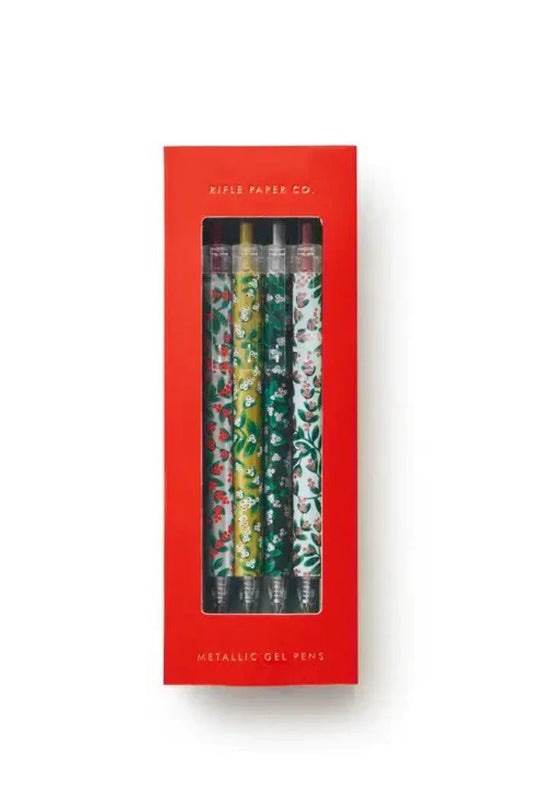 Rifle Paper Co - MISTLETOE METALLIC GEL PET SET4 - Findlay Rowe Designs
