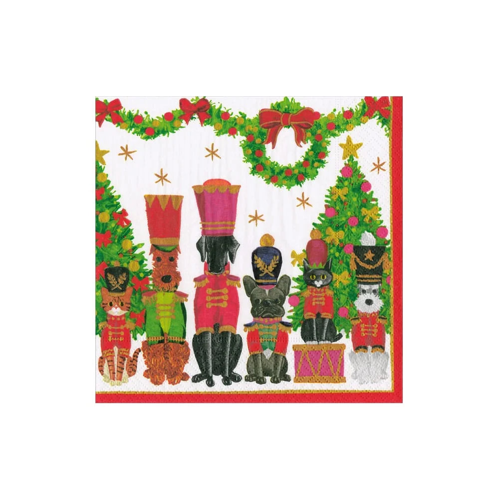 Caspari - Cocktail Napkins - Toy Soldier Pets - Findlay Rowe Designs