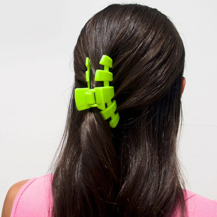 Teleties - Classic Medium Claw Hair Clip - Summer Brights Neon Green - Findlay Rowe Designs
