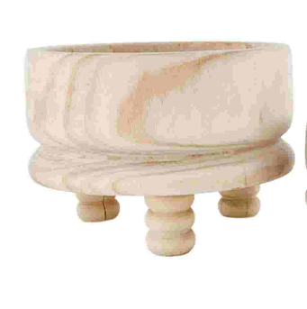 Mud Pie - Paulownia Footed Bowl - Large - Findlay Rowe Designs