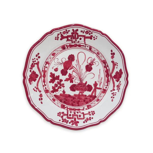 Beatriz Ball - Vida Faenza 9" Salad Plate - White and Red - Findlay Rowe Designs