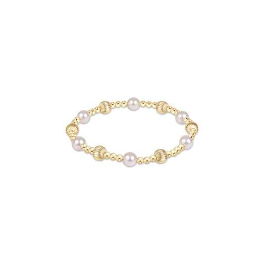 Enewton - Dignity Sincerity Gold 6mm Bracelet - Pearl - Findlay Rowe Designs