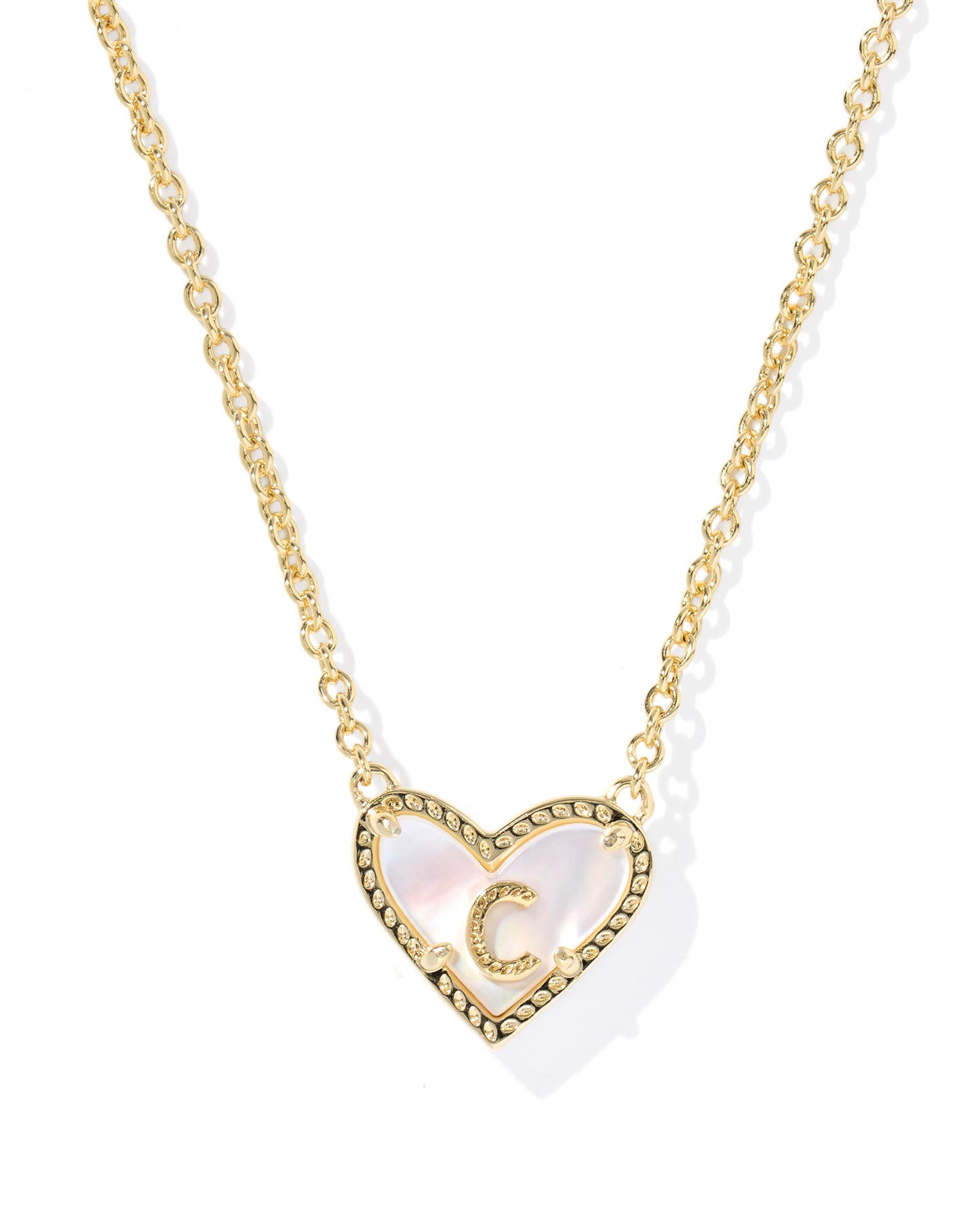Kendra Scott - Necklace - Ari Heart Letter - Gold Short Pendant