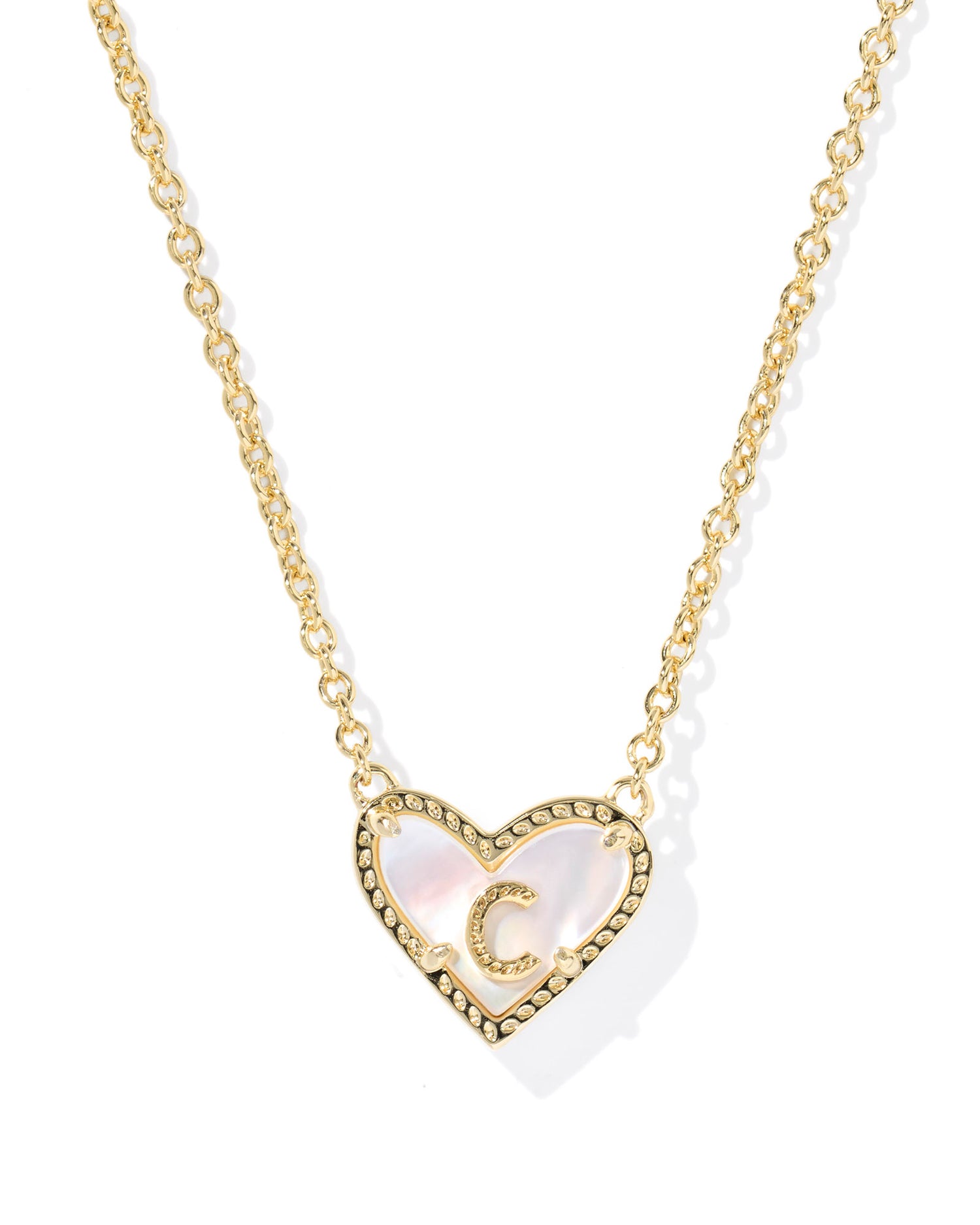 Kendra Scott - Necklace - Ari Heart Letter - Gold Short Pendant - Findlay Rowe Designs