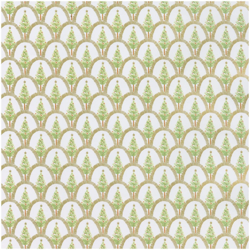 CASPARI- Deco Christmas Gold Gift Wrap - One 76.2 cm X 2.44 m Roll - Findlay Rowe Designs