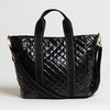 SCOUT - On the Clock Tote - Black Quilted - Findlay Rowe Designs