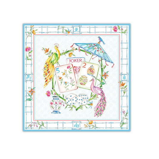 Rosanne Beck - Placemat - Mahjong Peacocks & Umbrellas - Findlay Rowe Designs
