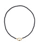 Emery Beaded Strand Necklace Gold Black Agate - Findlay Rowe Designs
