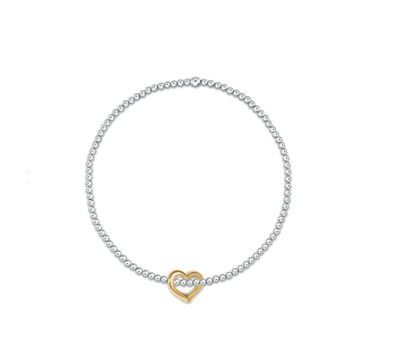 Enewton - Sterling 2.5 Bead Bracelet with Love Gold Charm - Findlay Rowe Designs