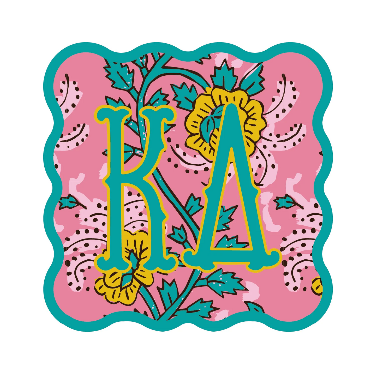 Swag - Acrylic Coaster - Sorority Block Print