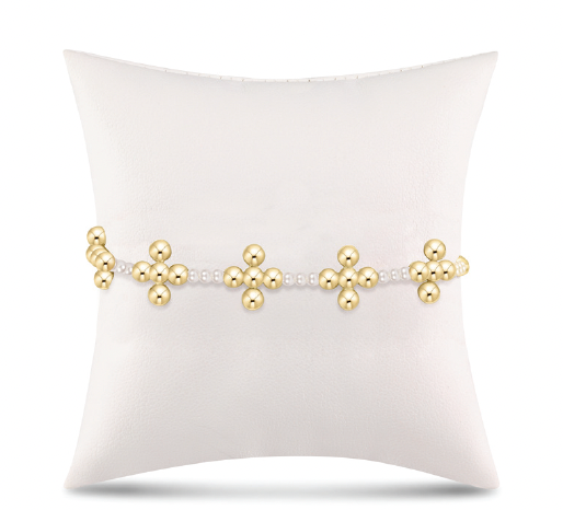 Enewton - Signature Cross Sincerity Pattern Pearl 3mm Bead Bracelet - Findlay Rowe Designs