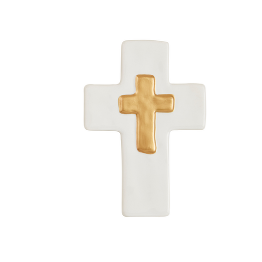 Mud Pie - Ceramic Gold Cross - Findlay Rowe Designs