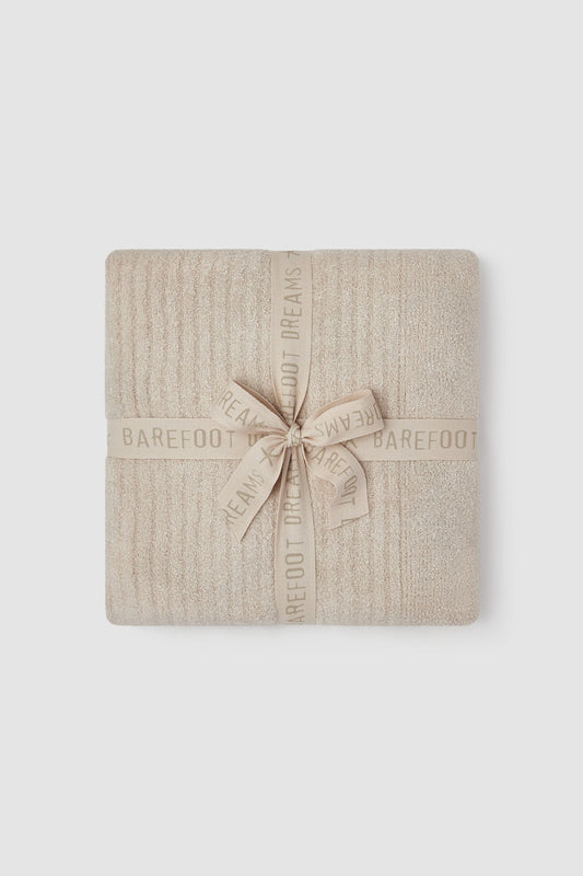 Barefoot Dreams - Throw - CozyChic Lite® Ribbed - Stone - Findlay Rowe Designs
