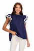 Mud Pie - Top - Angie Ric Rac - Navy - Findlay Rowe Designs