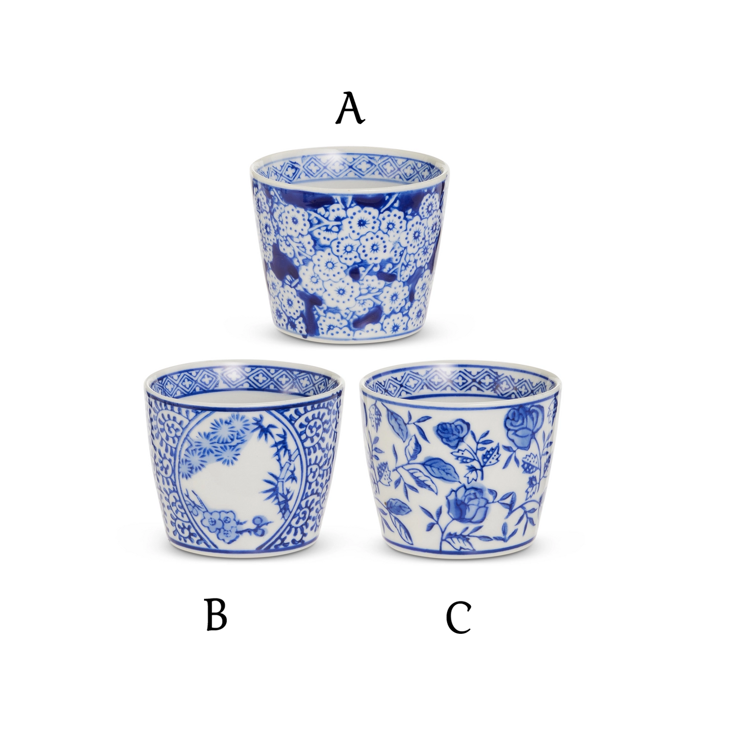 Raz Imports - Mini Chinoiserie Pot - Blue - Findlay Rowe Designs