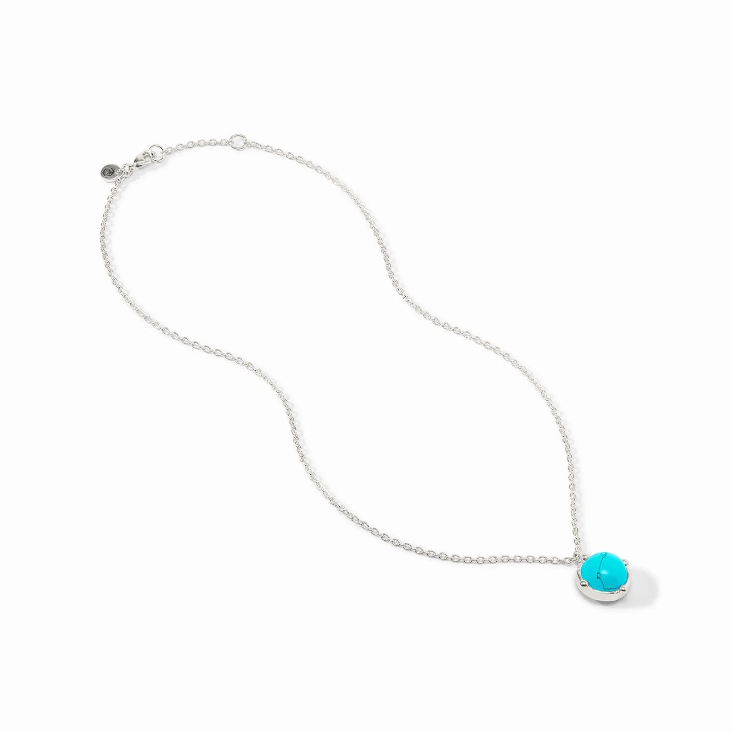 Julie Vos - Necklace - Honeybee Solitaire - Iridescent Clear Crystal - Silver