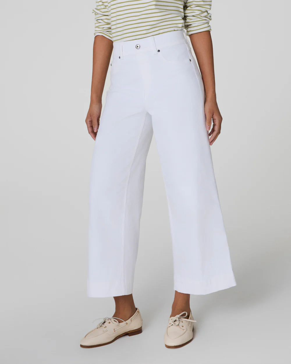 Spanx - SPANXshape EveryWear Cropped Wide Leg Jeans - White - Findlay Rowe Designs