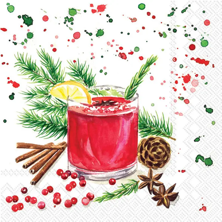 Cocktail Napkin - Christmas Cocktail - Findlay Rowe Designs