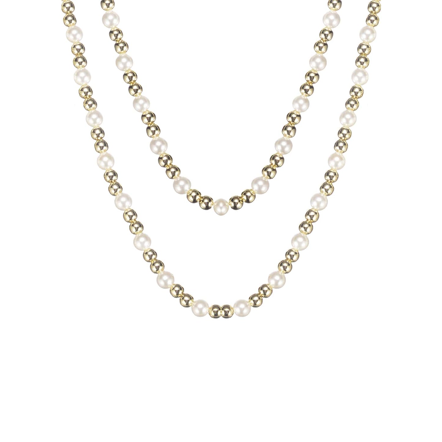 Natalie Wood - Adorned Pearl Beaded Necklace in Gold - Findlay Rowe Designs
