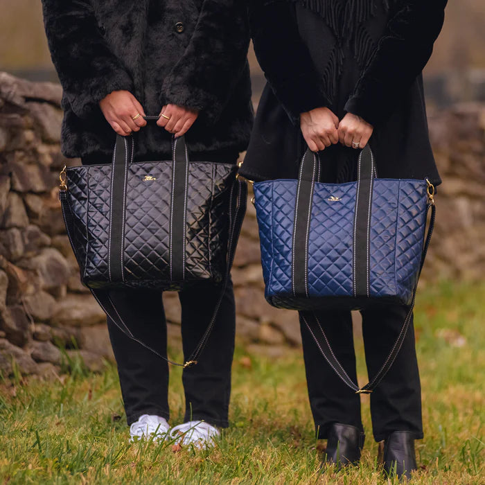 SCOUT - On the Clock Tote - Black Quilted - Findlay Rowe Designs