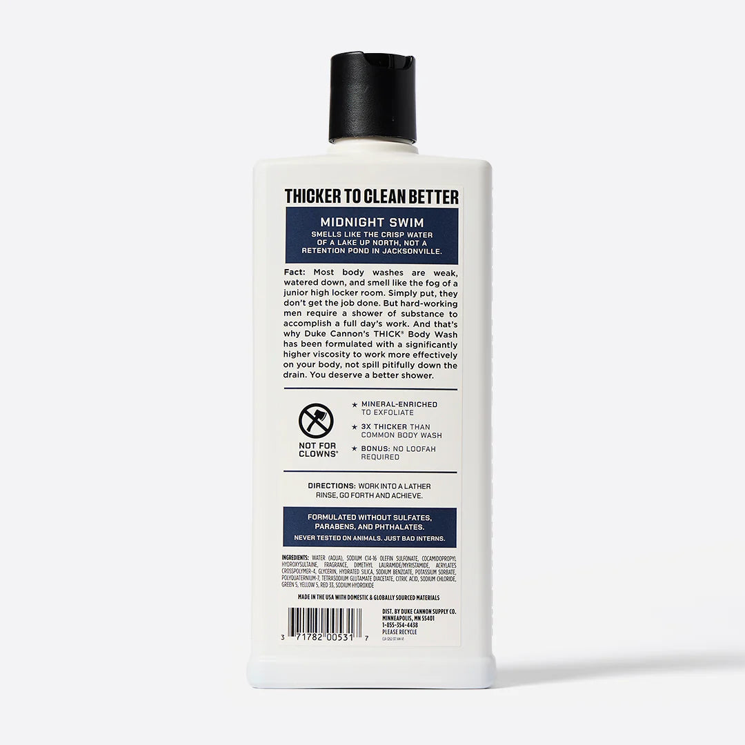 Duke Cannon - Thick Body Wash - Midnight Swim - Findlay Rowe Designs