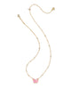 Kendra Scott - Necklace - Cailey Butterfly Gold Short Pendant - Pink Opalescent Resin - Findlay Rowe Designs