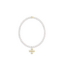 Enewton - Extends - Classic Pearl 3mm Bracelet - Signature Cross 4mm Beaded Gold Charm - Findlay Rowe Designs