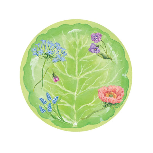 Caspari - Plate Salad Dessert - Floral Majolica - Findlay Rowe Designs