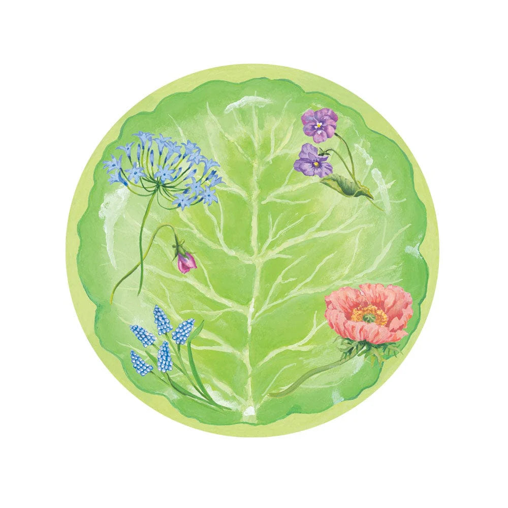 Caspari - Plate Salad Dessert - Floral Majolica - Findlay Rowe Designs