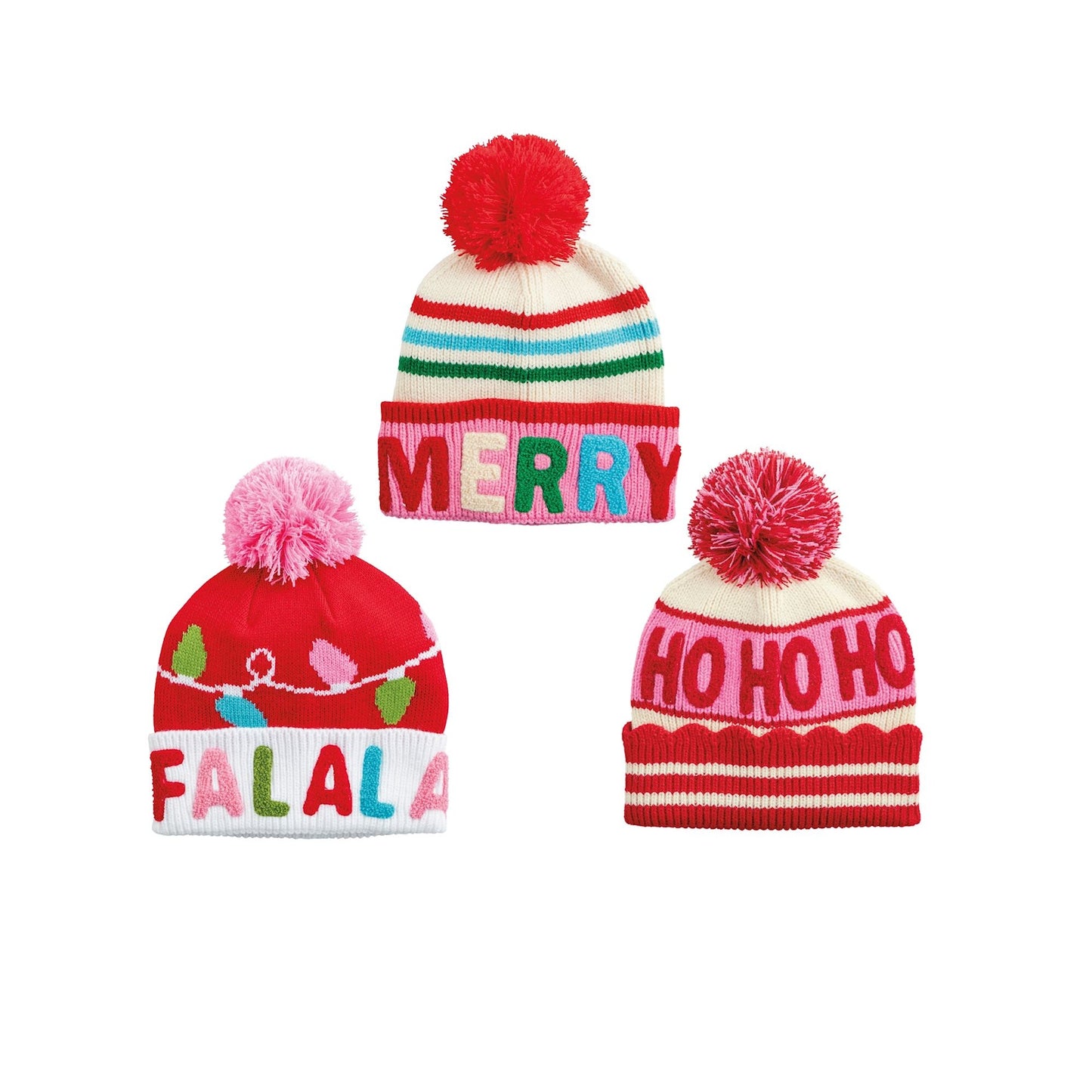 Mud Pie - Beanie - Christmas Festive - Pink Red - Findlay Rowe Designs